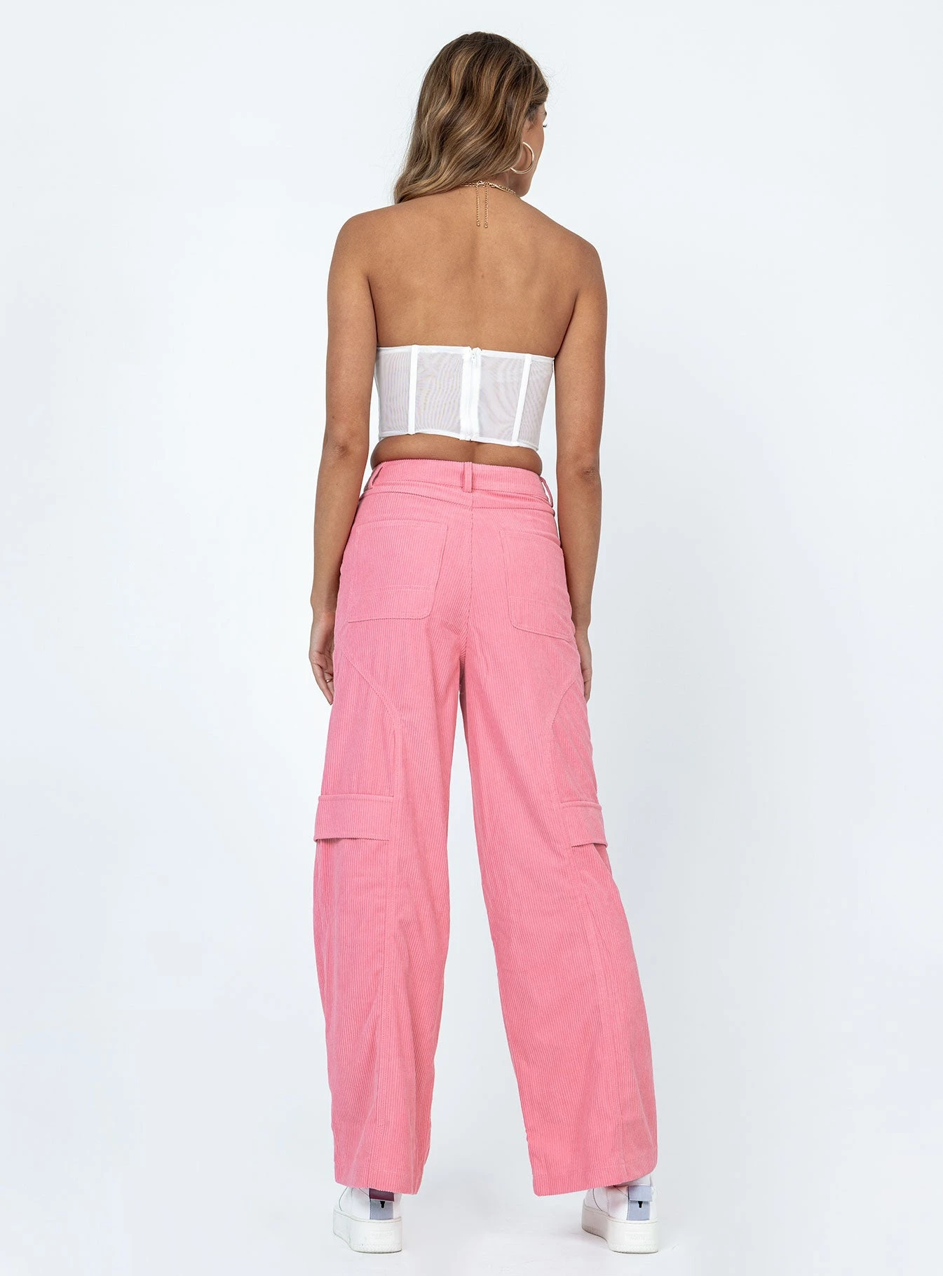 Princess Polly City Loop Cord Pant Pink 5 Princess Polly City Loop Cord Pant Pink - Image 5