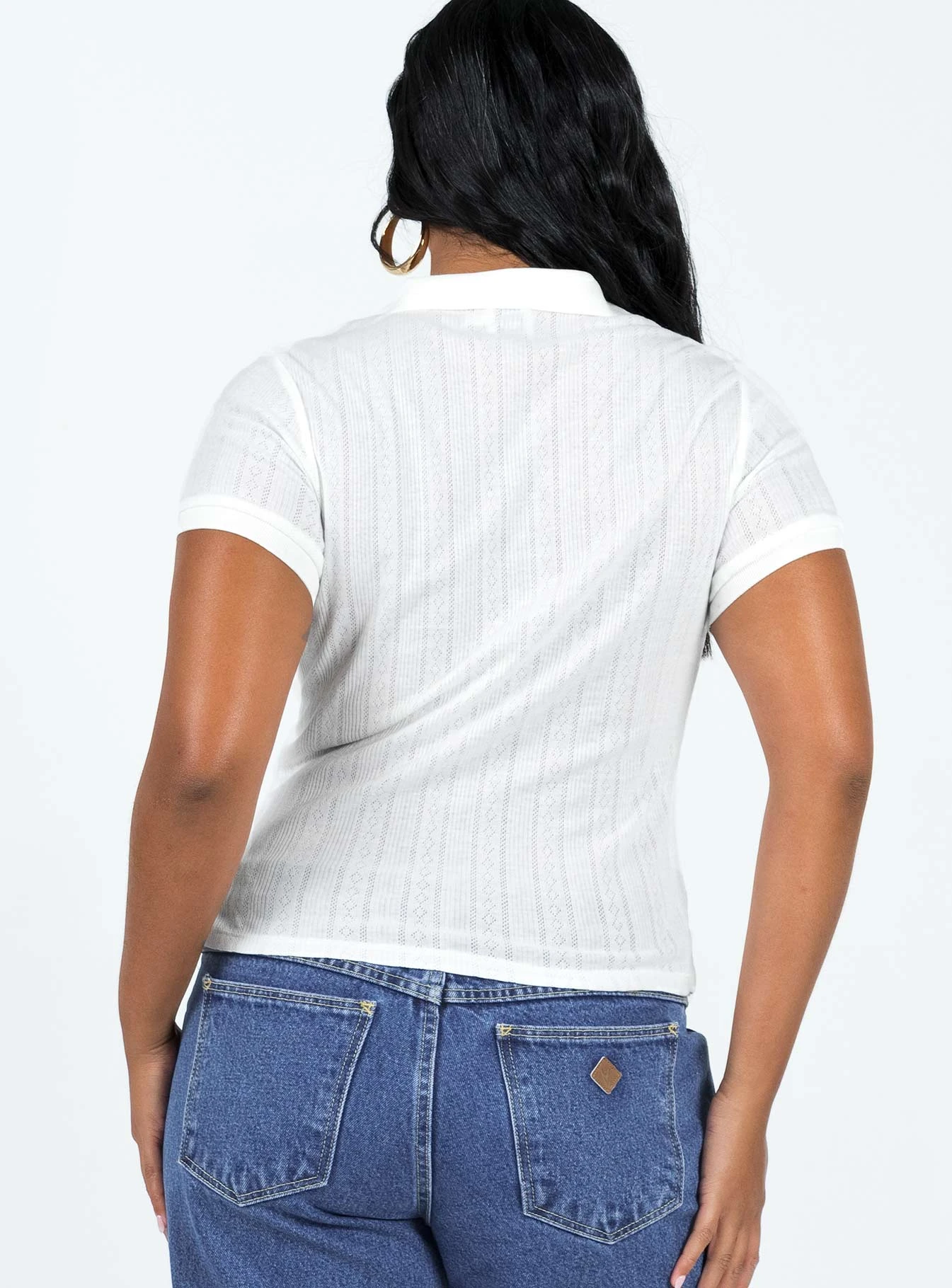 Princess Polly Long Beach Polo Top Cream 5 Princess Polly Long Beach Polo Top Cream - Image 5