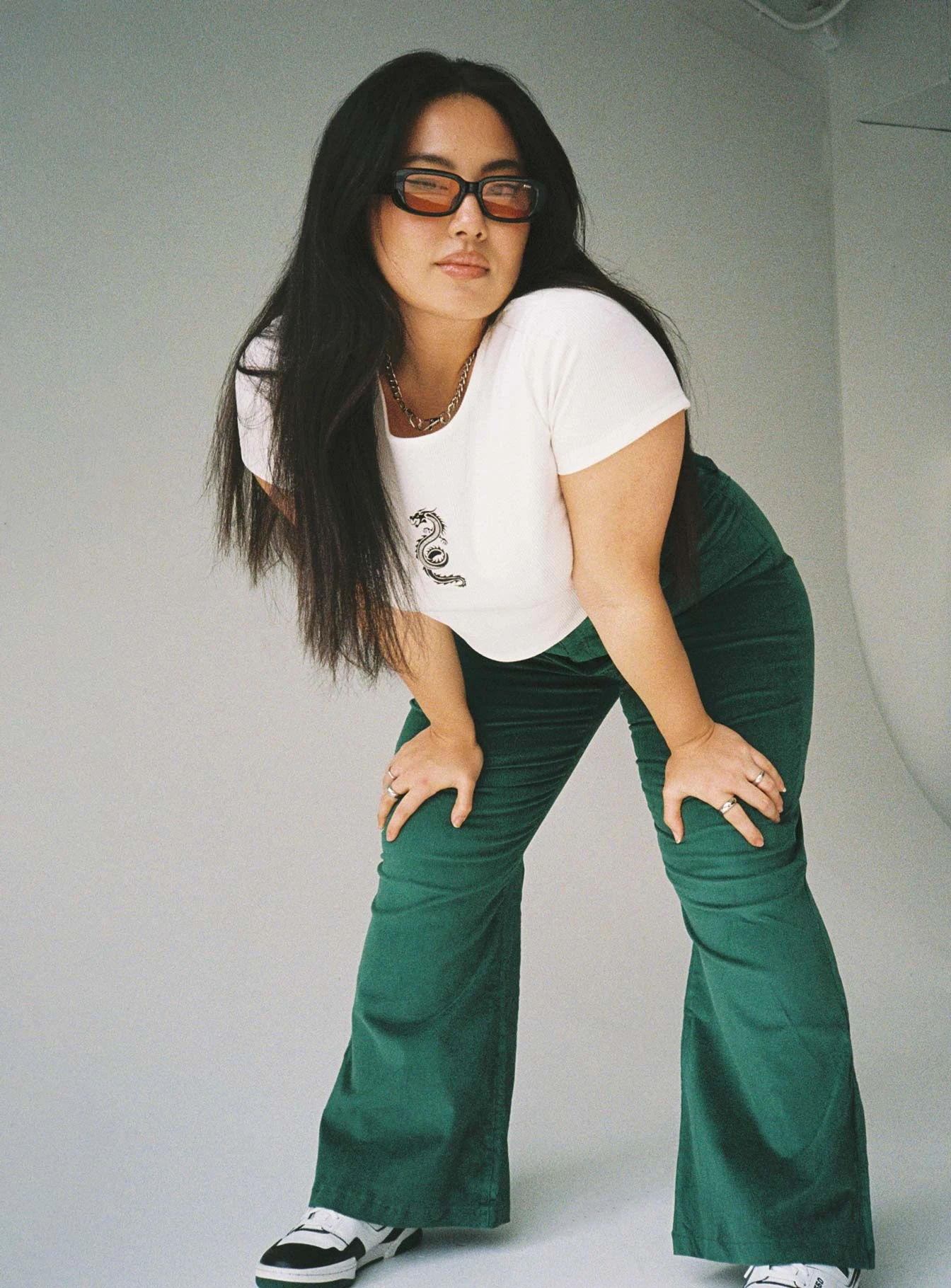 Dragon Crop Top White Curve 4 Dragon Crop Top White Curve - Image 4