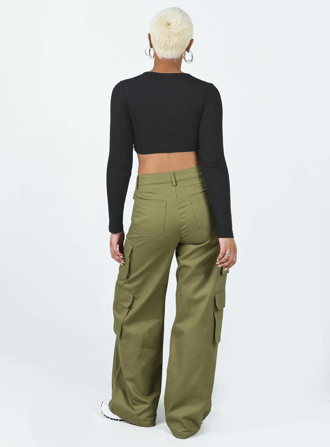 Princess Polly Alexis Cargo Pants Khaki 5 Princess Polly Alexis Cargo Pants Khaki - Image 5