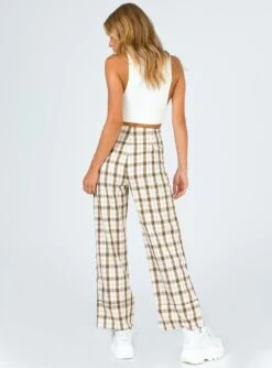 Princess Polly Euros Pants Yellow Check -Chic Clothing Shop 4 0720de21 b415 4596 9266 53659b005eed