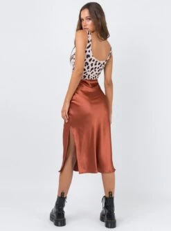 Princess Polly Cleo Lavoe Midi Skirt Rust 7 Princess Polly Cleo Lavoe Midi Skirt Rust -Chic Clothing Shop 4 102 90