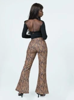 Princess Polly Devotion Snake Print Pants Brown -Chic Clothing Shop 4 46a8b447 0c0e 4313 a2c8 419a5bfb11fd
