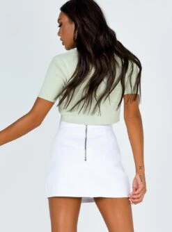 Princess Polly The Lola Mini Skirt White -Chic Clothing Shop 4 abf50230 8e3d 4ee0 9b6b 0d9c3110cd21