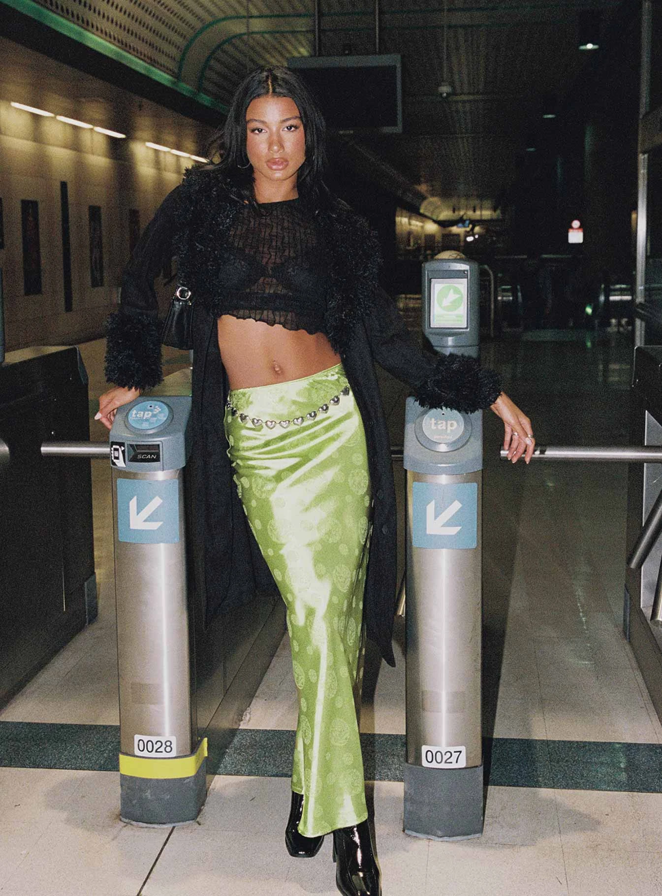 Princess Polly Hailey Midi Skirt Green 11 Princess Polly Hailey Midi Skirt Green - Image 11