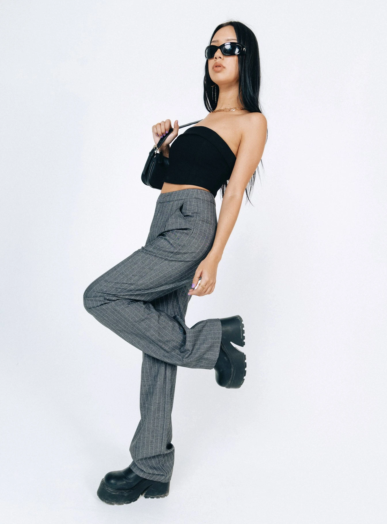 Princess Polly Ramone Pants Slate 6 Princess Polly Ramone Pants Slate - Image 6