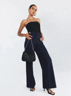 Princess Polly Sultan Pants Navy -Chic Clothing Shop 5 modelinfo Tamika us2 ee430247 0733 46b8 a5ae 802821818b48