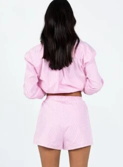 Princess Polly The Chloe Set Pink Stripe -Chic Clothing Shop 7 modelinfo Amelia us2