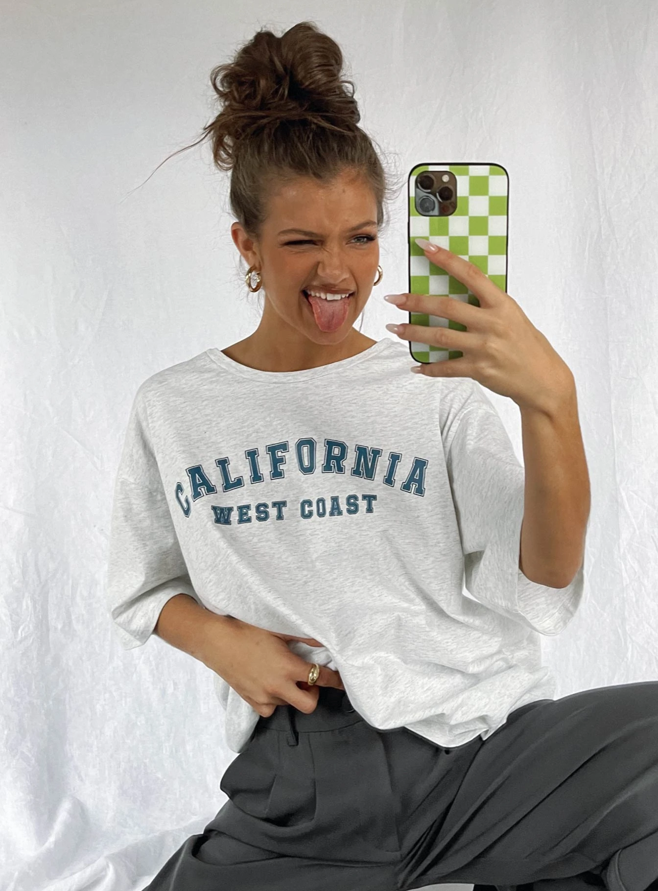 Princess Polly California Tee Grey 1 Princess Polly California Tee Grey