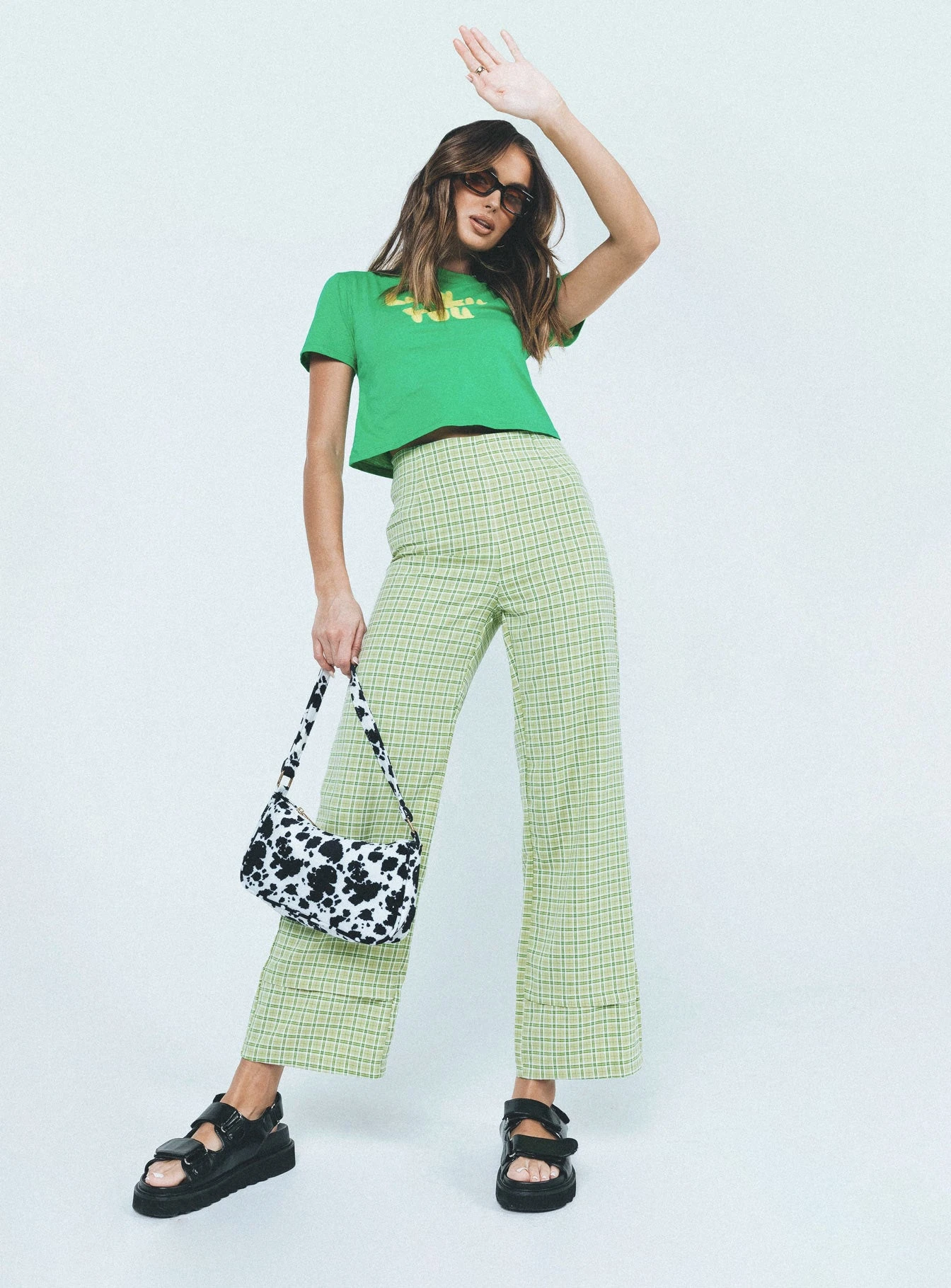 Princess Polly Euros Pants Lime Green 6 Princess Polly Euros Pants Lime Green - Image 6