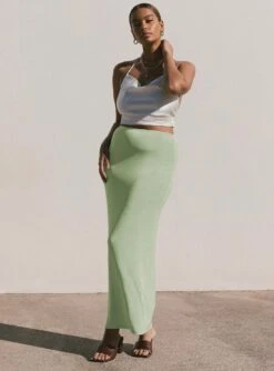 Princess Polly Harriette Maxi Skirt Sage
