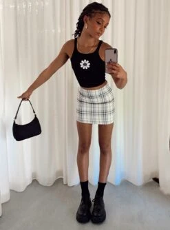 Princess Polly Selby Mini Skirt Yellow Plaid