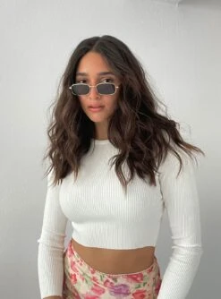 Princess Polly Jax Long Sleeve Top White