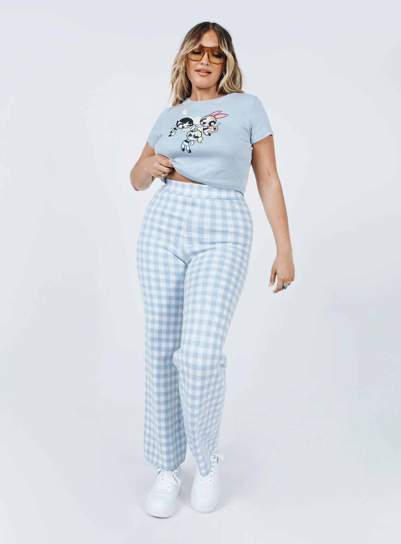 Princess Polly Jeanie Knit Pants Blue 1 Princess Polly Jeanie Knit Pants Blue