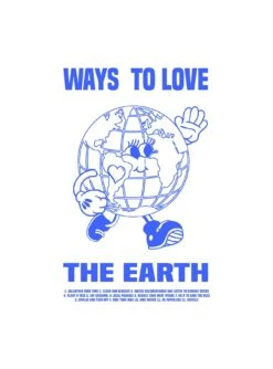 Organic Love The Earth Oversized Tee White Curve -Chic Clothing Shop LonelyWhalexPP Graphics Cute World Blue 05fe4cab f43d 4f5d bed5 90b10a6ddfab
