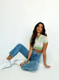 Princess Polly Olivia Double Waistband Wide Leg Jeans Denim -Chic Clothing Shop OliviaDoubleWaistbandWideLegJeansDenim