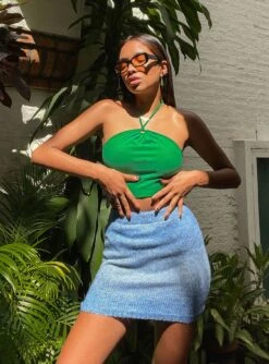 Princess Polly Reid Mini Skirt Blue