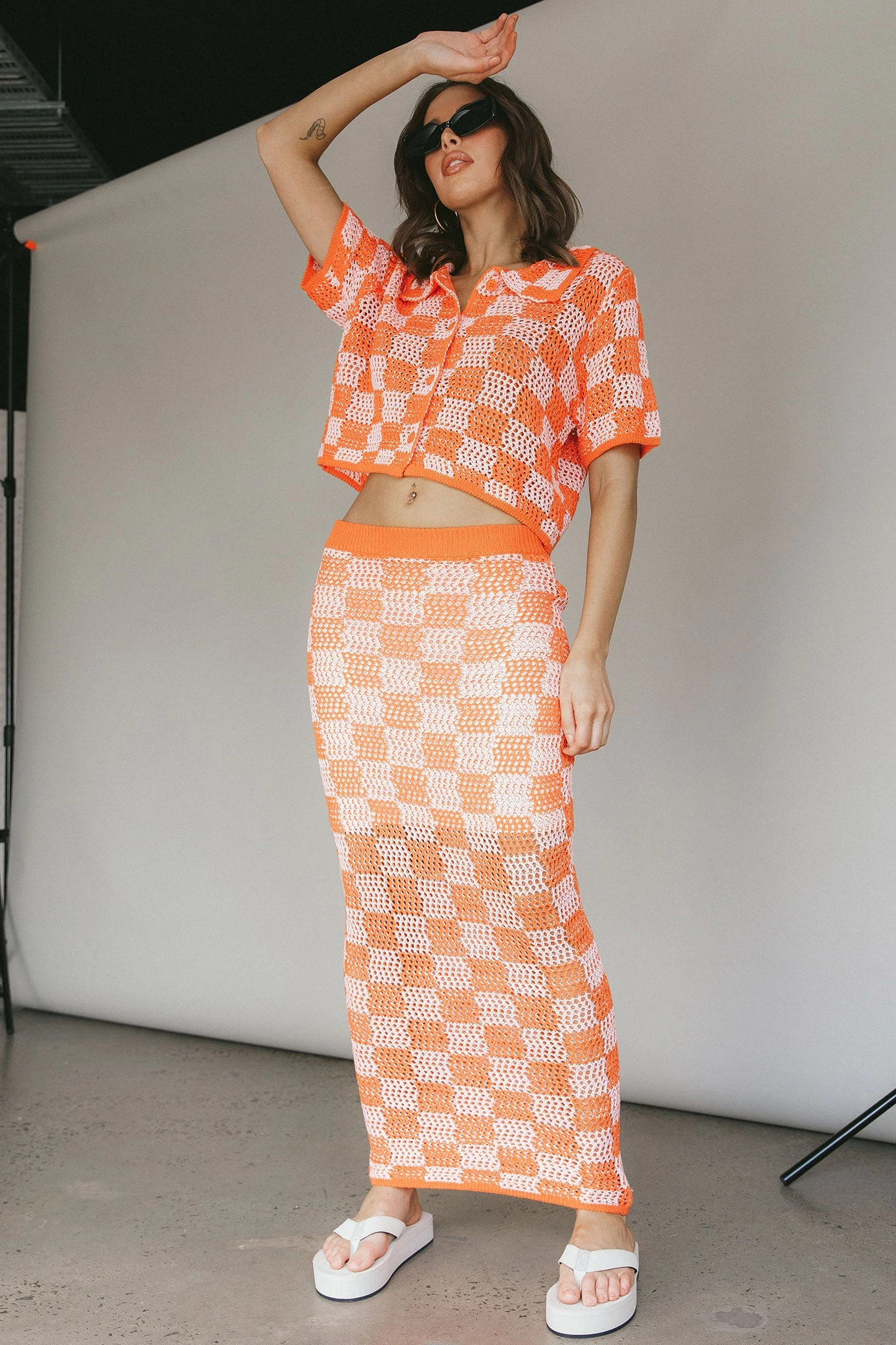 Byron Bay Crochet Buttoned Top Sunset 10 Byron Bay Crochet Buttoned Top Sunset - Image 10