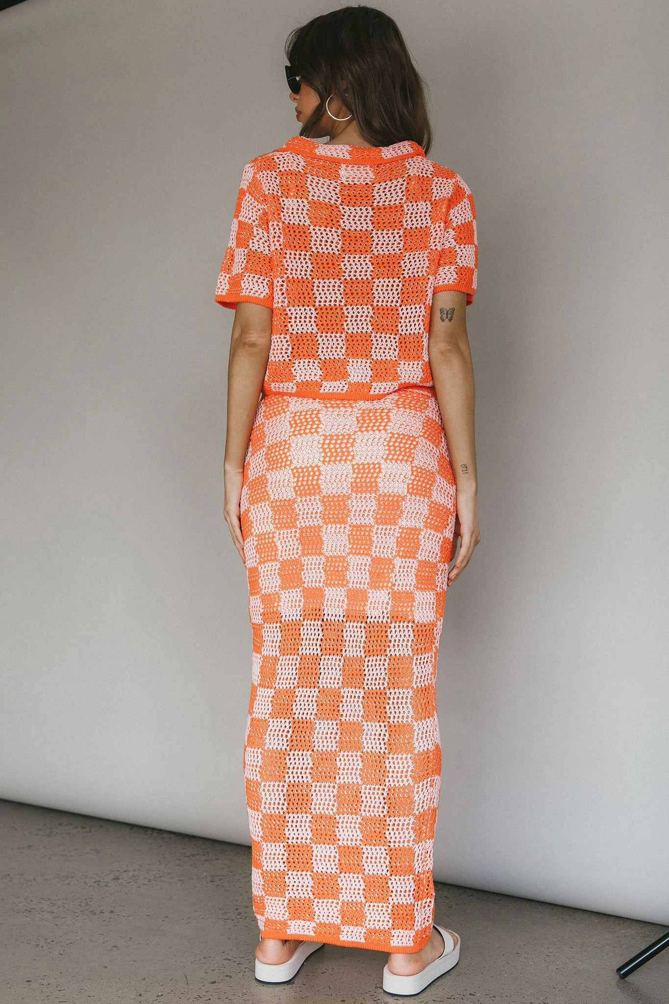 Byron Bay Crochet Buttoned Top Sunset 9 Byron Bay Crochet Buttoned Top Sunset - Image 9