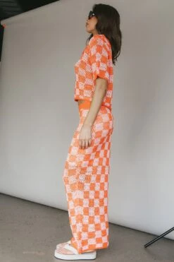 Byron Bay Crochet Buttoned Top Sunset 27 Byron Bay Crochet Buttoned Top Sunset -Chic Clothing Shop ST3654D T 20SUNSET 5