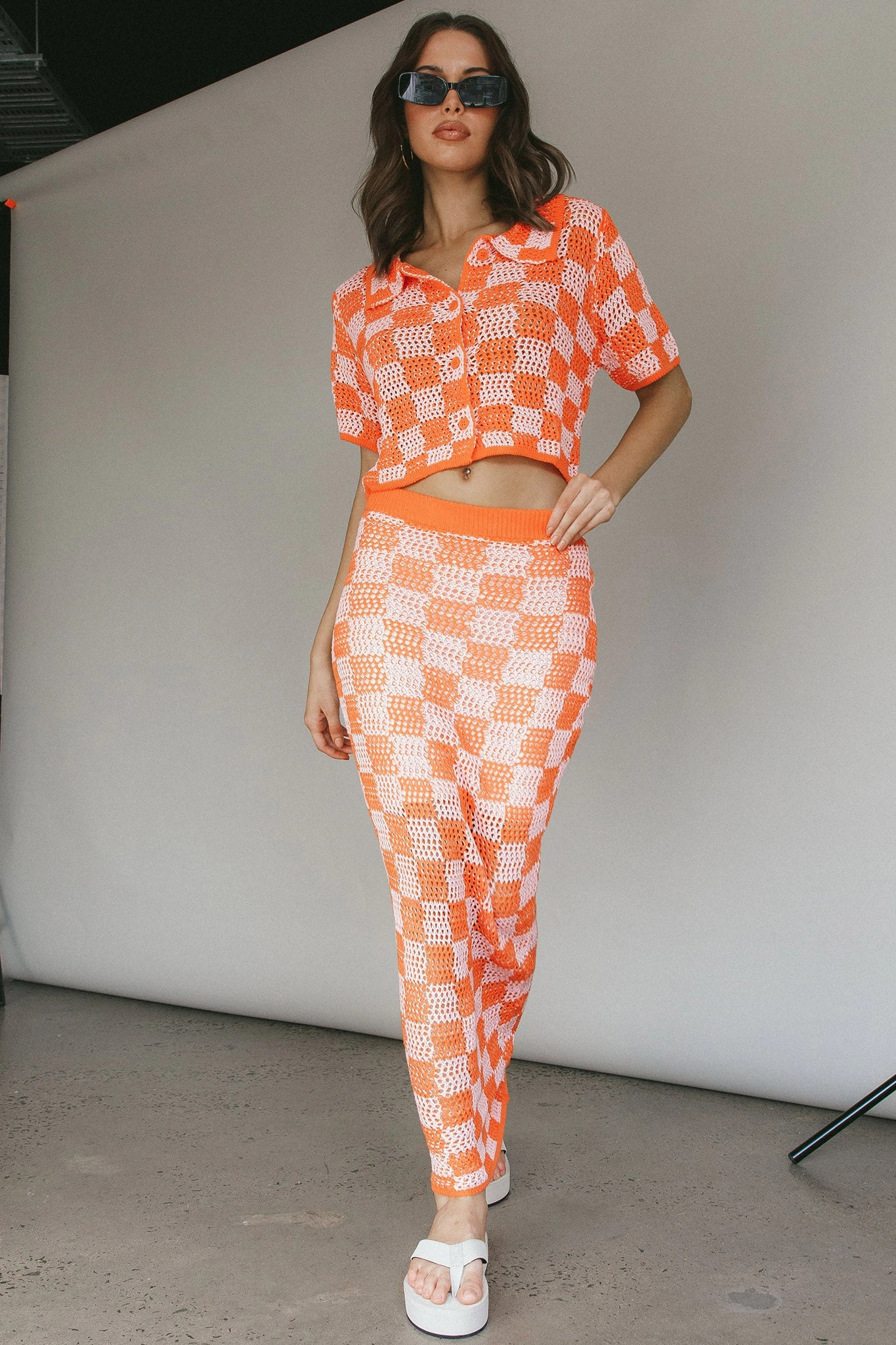 Byron Bay Crochet Buttoned Top Sunset 13 Byron Bay Crochet Buttoned Top Sunset - Image 13