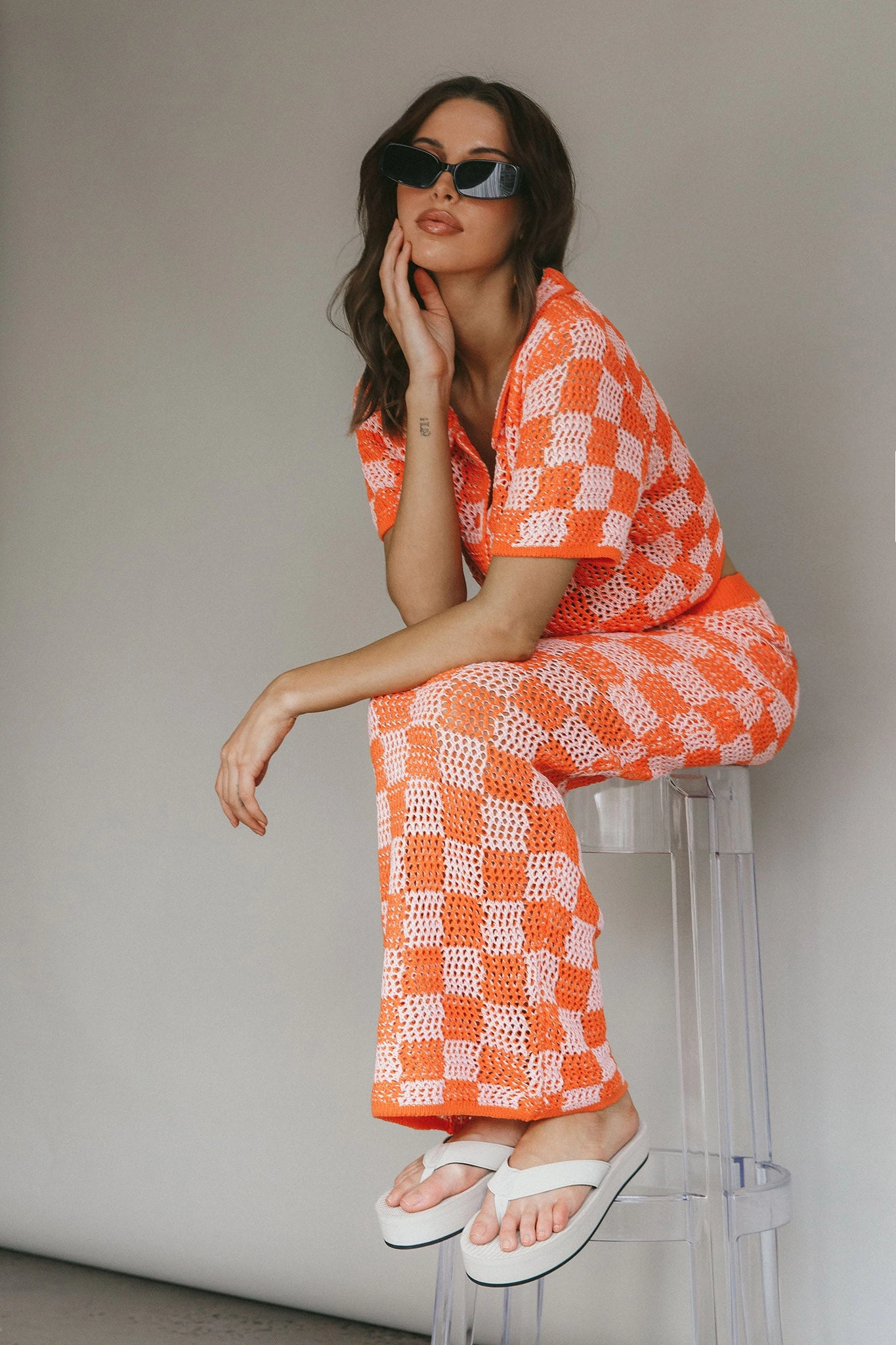 Byron Bay Crochet Buttoned Top Sunset 14 Byron Bay Crochet Buttoned Top Sunset - Image 14