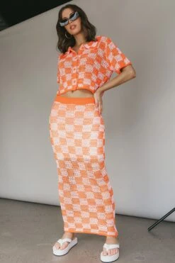 Byron Bay Crochet Buttoned Top Sunset 31 Byron Bay Crochet Buttoned Top Sunset -Chic Clothing Shop ST3654D T 20SUNSET 9