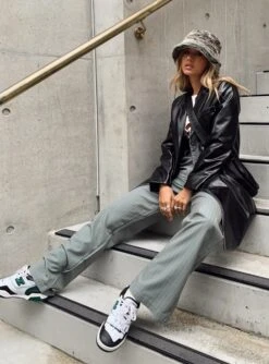 Princess Polly Titius Pant Grey Pinstripe -Chic Clothing Shop TitiusPantsGrey 1