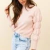 Daybreaker Long Sleeve Turtleneck Sweater Pink