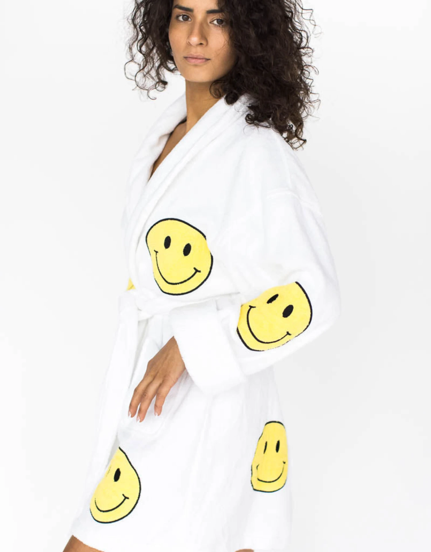 All Smiles White Short Applique Robe 2 All Smiles White Short Applique Robe - Image 2