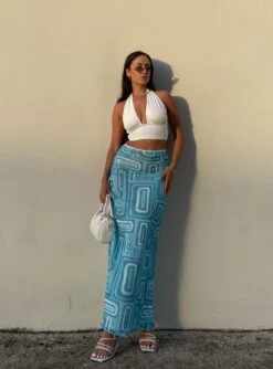 Princess Polly Tones Midi Skirt Blue