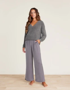 Barefoot Dreams CozyChic Lite® V-Neck Seamed Pullover