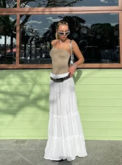 Princess Polly Miriah Maxi Skirt White -Chic Clothing Shop emdavies Miriah Maxi Skirt White AU8