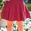 J. Marie Adelaide Burgundy Skort