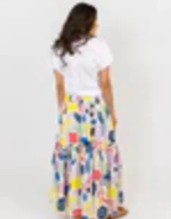 Karlie Abstract Floral Smock Waist Maxi Skirt -Chic Clothing Shop karlie karlie abstract floral smock waist maxi ski 2
