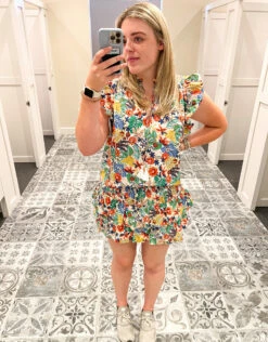 Karlie Bright Multi Palm Smock Skort