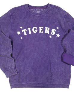 Tigers Trophy Corded Crew Pullover