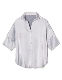 PJ Harlow Fran Satin Top With Collar