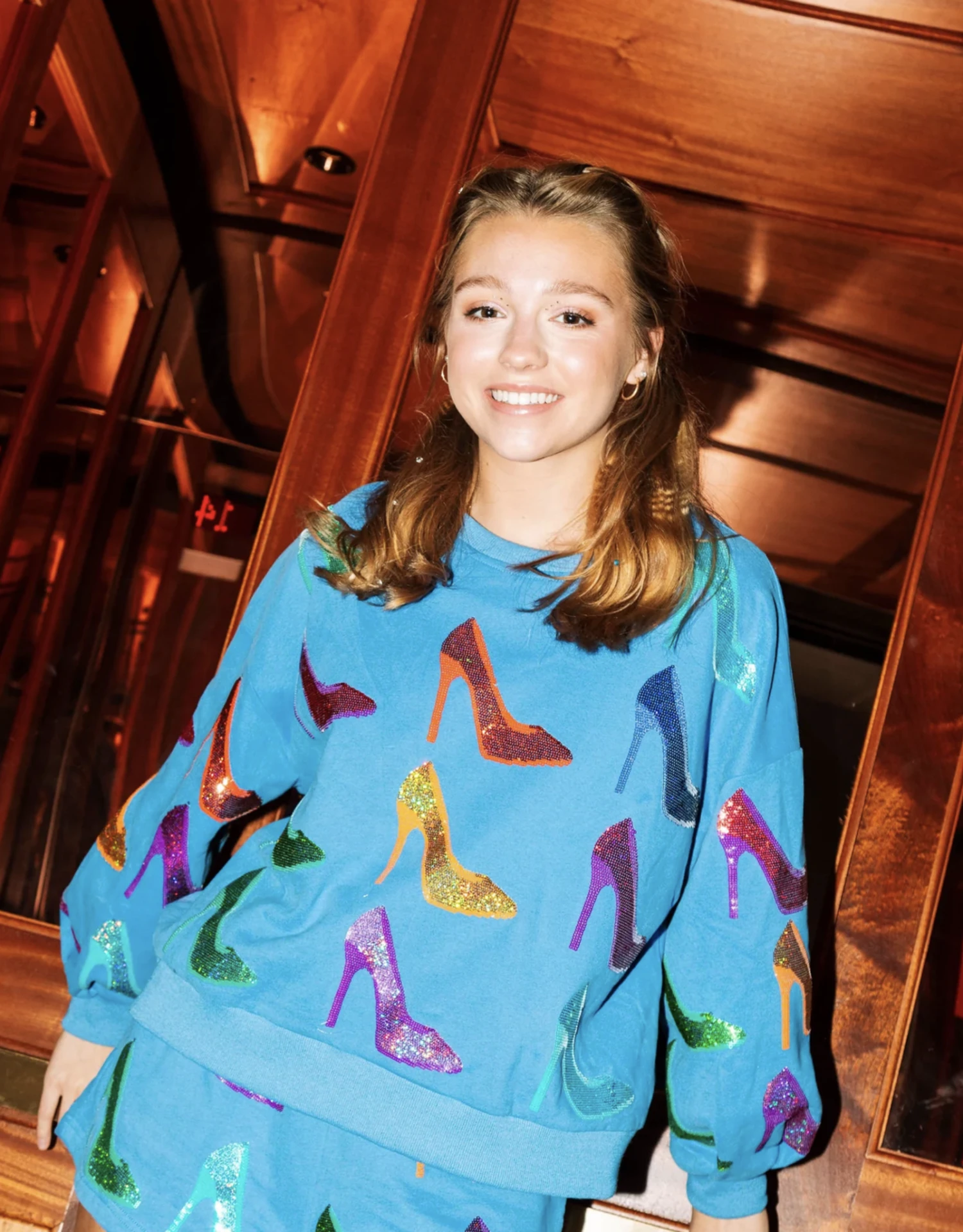 Queen Of Sparkles Indigo Stiletto Sweatshirt 1 Queen Of Sparkles Indigo Stiletto Sweatshirt