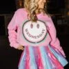 Queen Of Sparkles Wednesday Smiley Sweatshirt