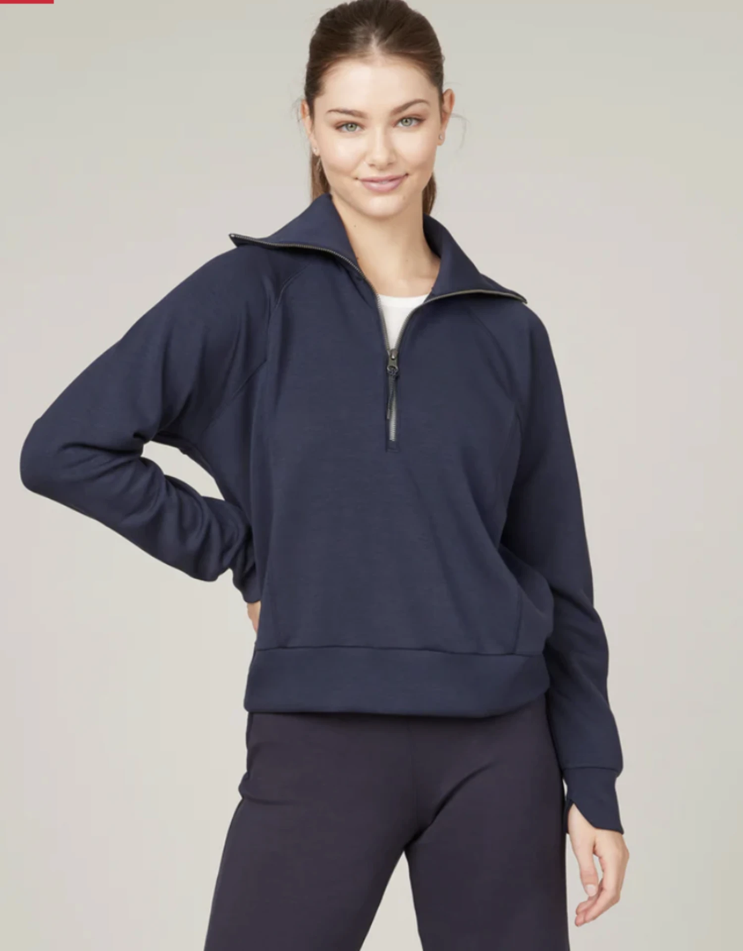 Spanx Air Essentials Half Zip Top 2 Spanx Air Essentials Half Zip Top - Image 2